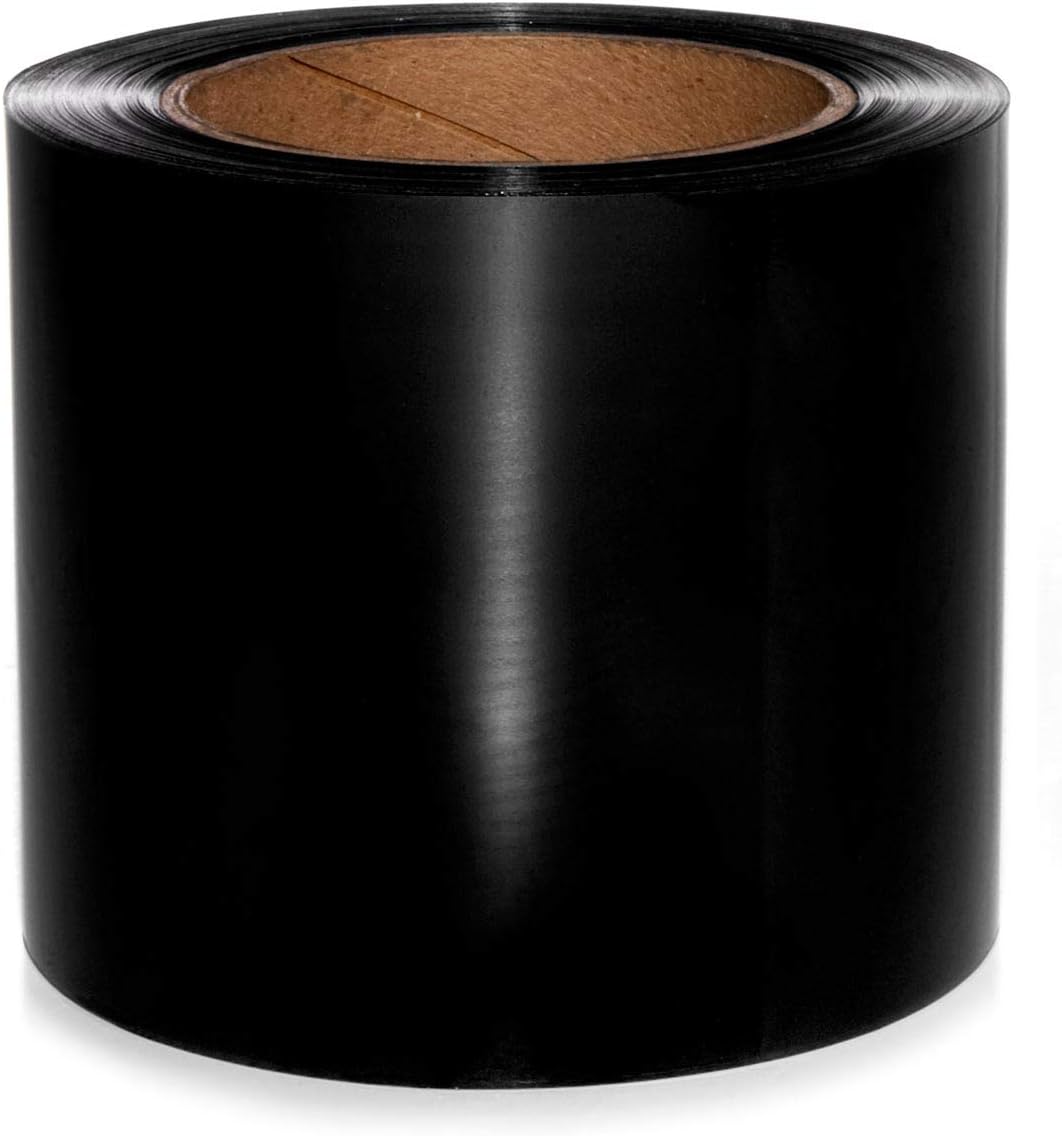 Black Shiny Metallic Streamer, 4 Inches x 500 Feet Kitchen