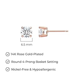 Amazon Essentials Rose 18K Gold Plated Sterling