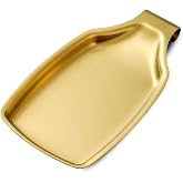 BETTWILL Gold Spoon Rest For Stove up, Stainless Steel Spoon Rest For Kitchen Counter, Large Kitchen Spoon Holder with Square Bottom, Spatula Spoon Ladle Utensil Holder, Heavy Duty.