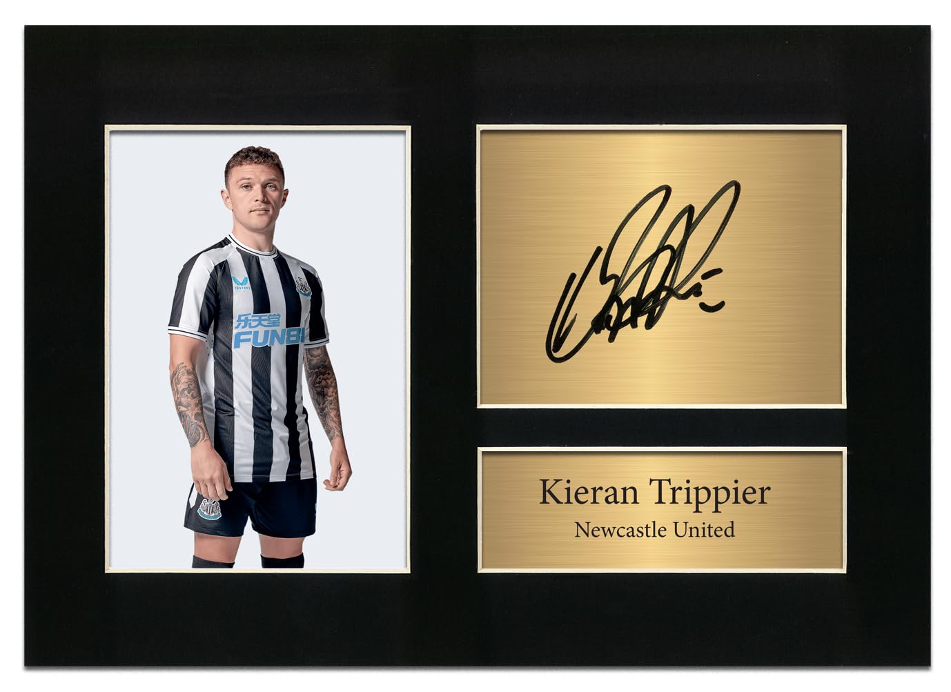 Kieran Trippier Autograph Newcastle United Player Photo Signed A4 Printed Memorabilia Reproduction Print Picture Display Toon Army No147