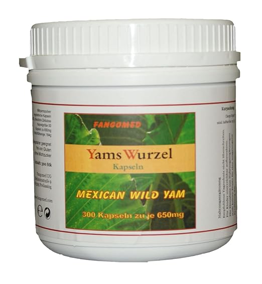 Mexican Wild Yams Kapseln - Dioscorea - naturreine vegetarische Kapseln mit 650mg Füllmenge (300 Stk)
