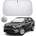 MONDAX Windshield Sunshade for Toyota RAV4 2019-2025, 240T Windshield Sunshade Blocks UV & Heat Protection Car Front Window Sun Shade for Windshield, Front Windshield Sunshade Keeps Vehicle Cool