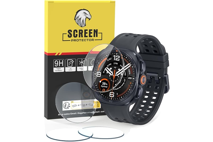 SPGUARD 4 Pack for Samsung Galaxy Watch Ultra 2 47mm Screen Protector | for Samsung Galaxy Watch Ultra 2 47mm, HD Clear, Anti-Scratch, Bubble-Free, Easy Install, Precision Fit, Not for Other Models