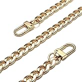 Purse Chain Strap Handle Shoulder Crossbody Metal Replacement Handbag Chainstrap | Polished 360 Clasp | 9mm Curb PurseChain | Long Lasting Shine | 20CM - 120CM Selecting (Gold, 48" / 120cm)