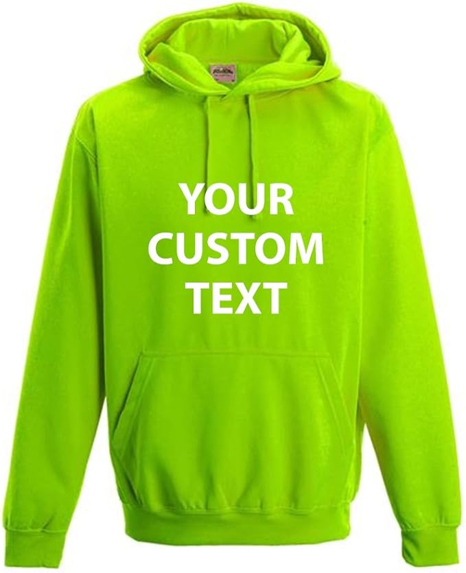 AWD Personalised Just Hoods Electric Hoodie Kids and Adults Custom Text Print Just Hoods 