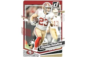 PANINI TABLOID 2023 DONRUSS #267 CHRISTIAN MCCAFFREY SAN FRANCISCO 49ERS FOOTBALL OFFICIAL TRADING CARD OF NFL