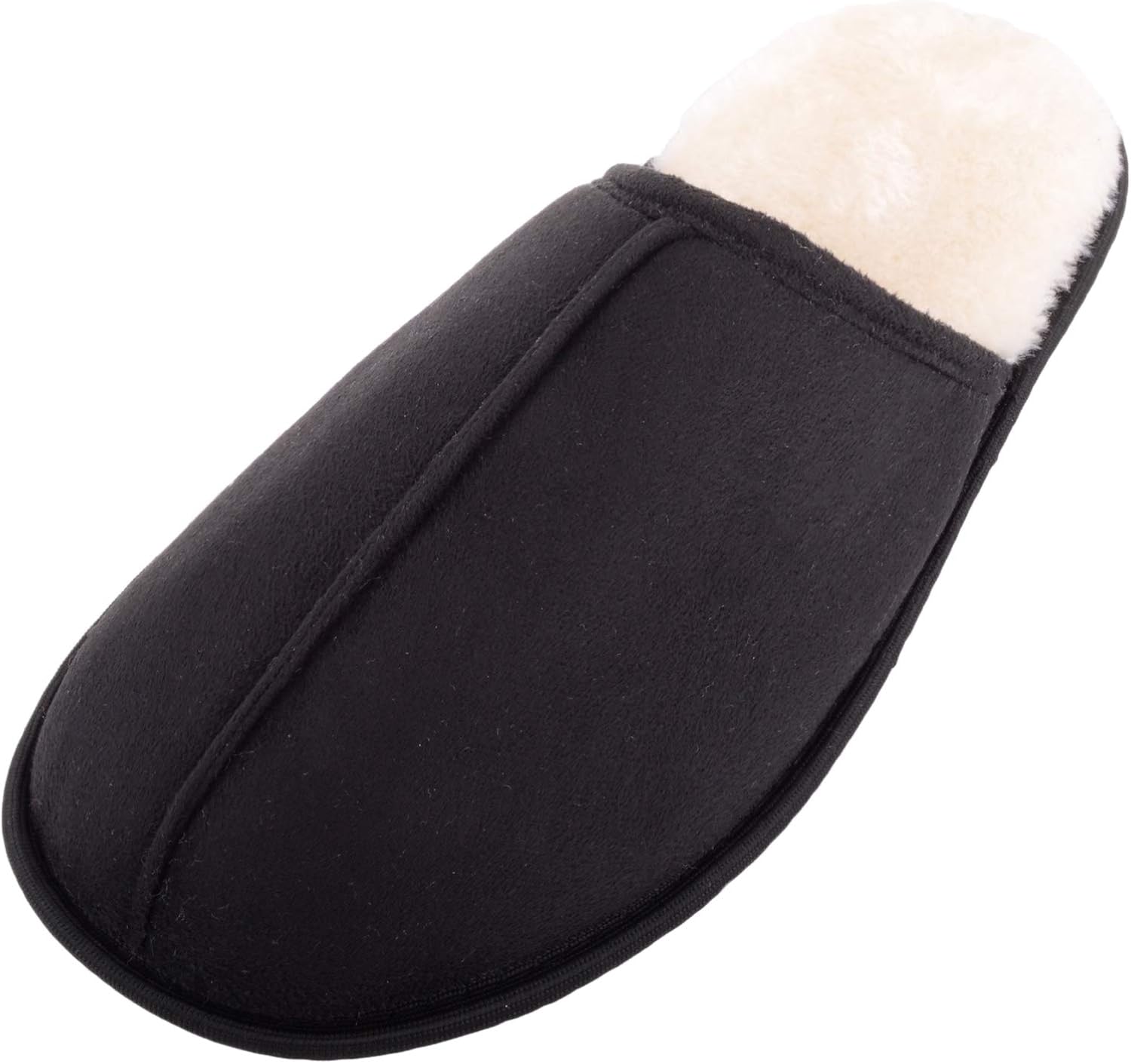 mens fur mule slippers