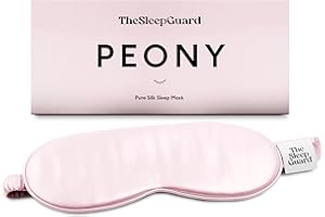TheSleepGuard Pure Silk Sleep Mask [100% 6A Mulberry Silk, 22 Momme] Light Blocking Travel Essentials. Eye Masks for Sleeping. Black Oeko-Tex Blindfold. Eye Covers for Men & Women