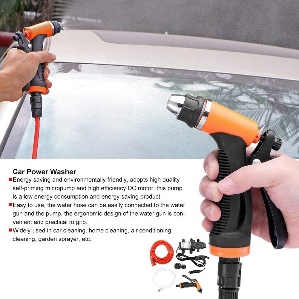 Terisass Water Pump 12V Electric Car High Pressure Washer Pump 130PSI 80W Vehicle Sprayer Power Pump System Kit Washing Cleaning Tool Universal - Image 3