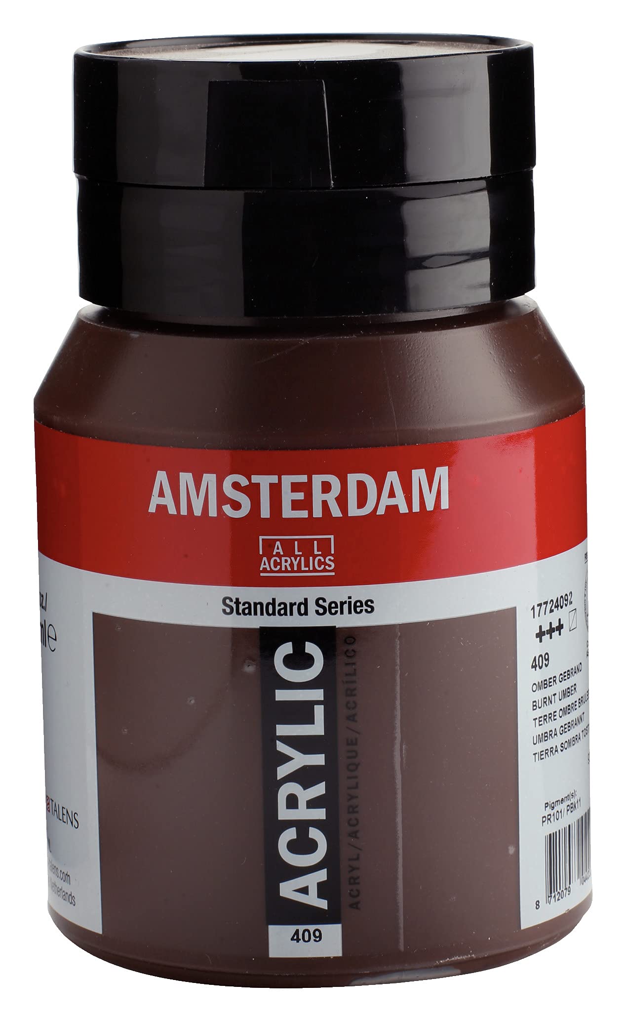 Amsterdam Standard Series Acrylic Jar 500 ml Burnt Umber 409 (17724092)