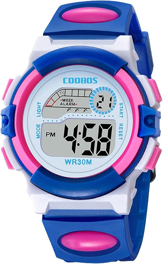 Orologio Bambino Yuan Ou Orologi per bambini blu LED Allarme