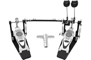 RUN PMY Double Bass Pedal, Double Chain Double Bass Drum Pedals, Double Kick Drum Pedal with Patch Suit for Kick Drum Set