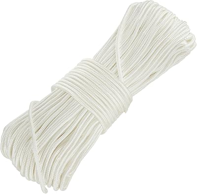 YAYODS 60m White Nylon Rope 6mm Heavy Duty Hanging String Cord for Outdoor