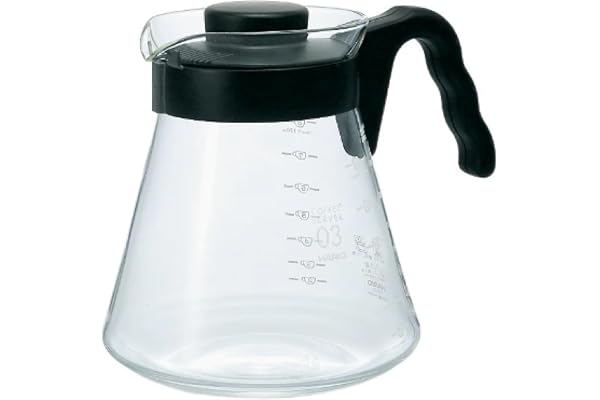 Hario V60 Glass Coffee Server, 1000ml, Black
