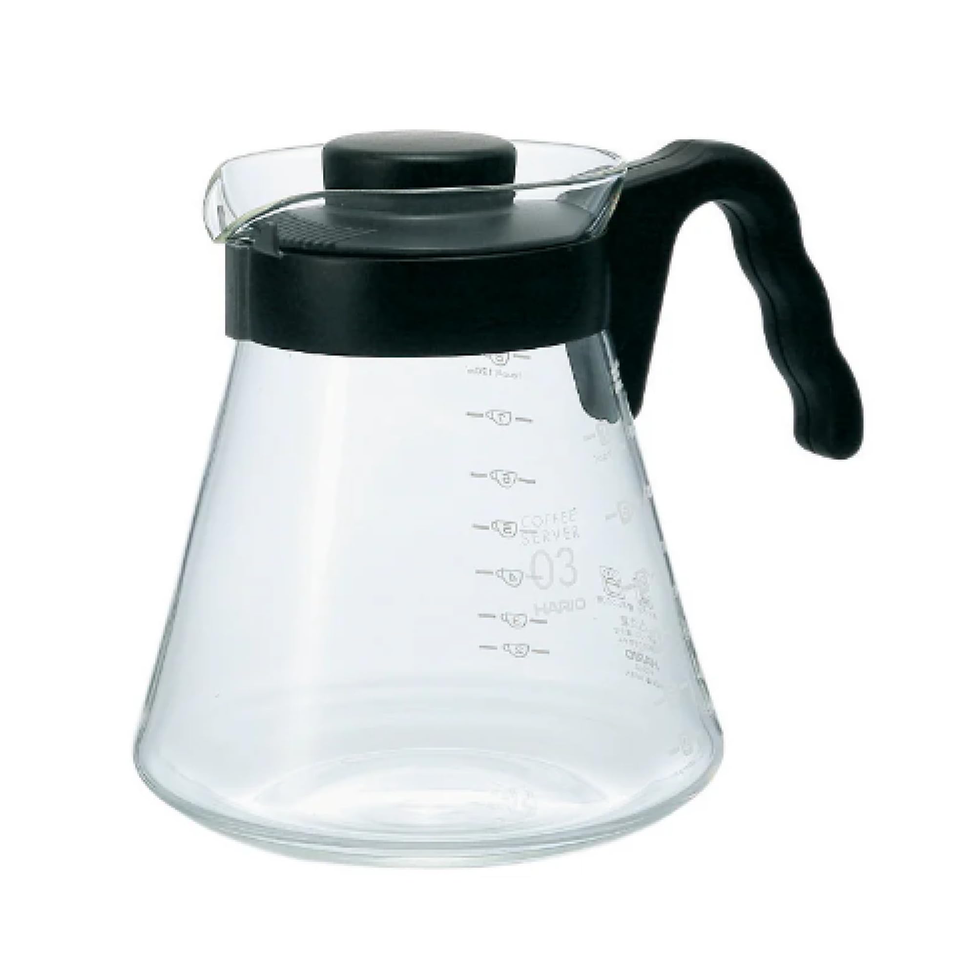 Hario VCS-03B 1000 ml 1-Piece Glass Coffee Server, Black