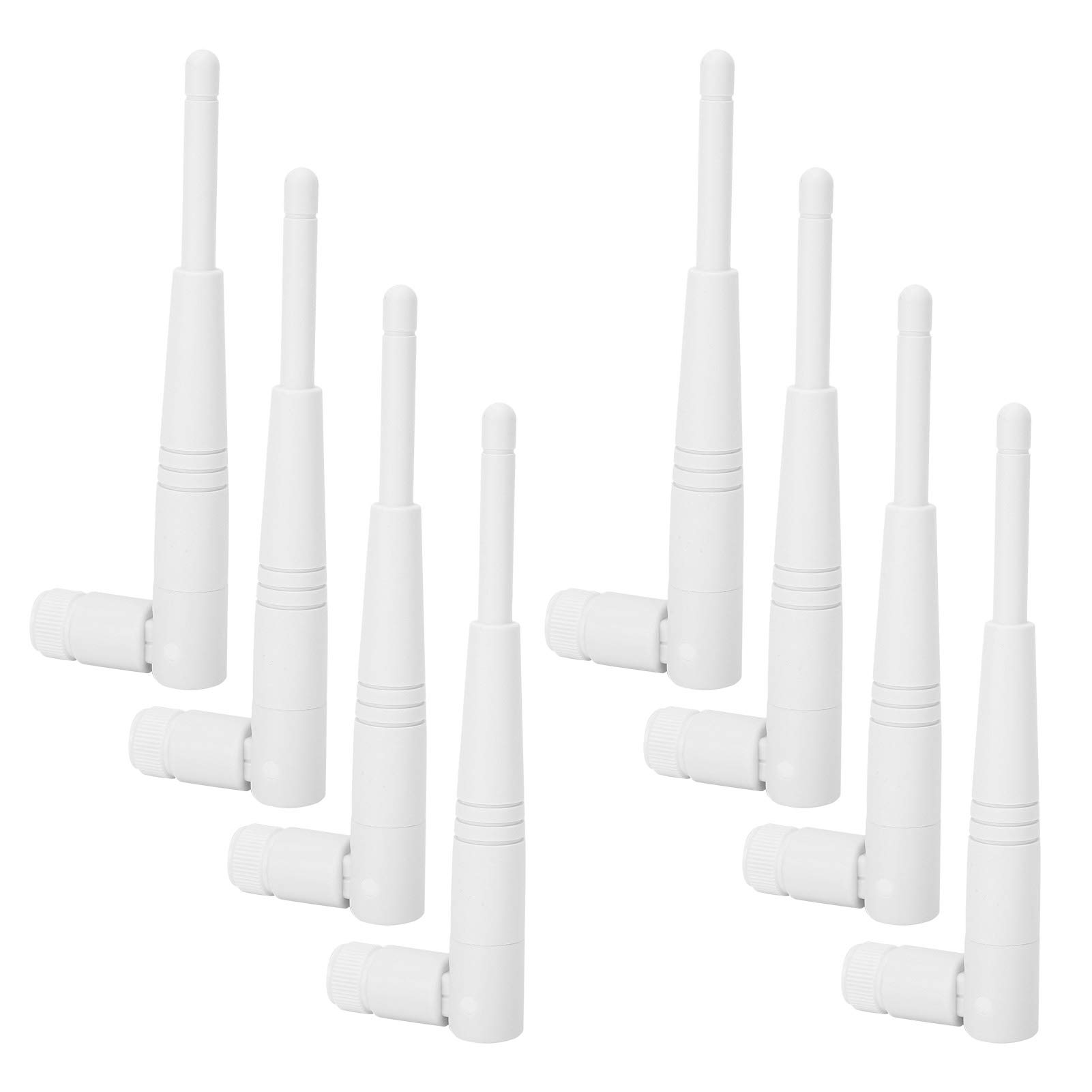 External Wifi Antenna Dual Frequency 4DBi Omnidirectional Aerial with RP‑SMA Interface for Wireless Routers and Wireless Network Cards with SMA Interfaces(8pcs)