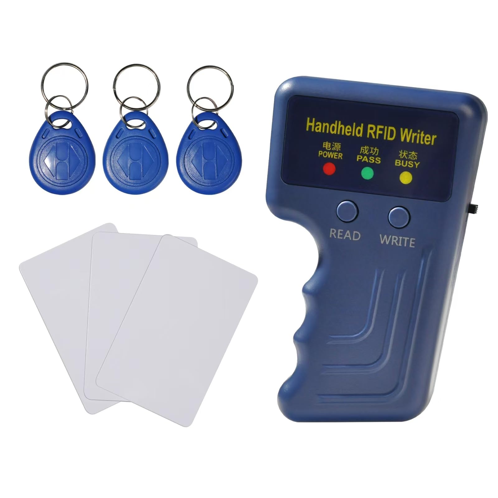 Photo 1 of 125KHz Card Reader Writer for ID HID and AWID Handheld RFID Copier with5 T5577 Key fobs