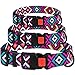Nylon Dog Collar Aztec Geometric Pattern Tribal Magenta 14-18 inch