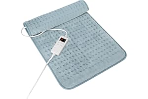 VILICERT Heating Pad for Period Cramps, Heating Pad for Back/Neck/Shoulder Muscle Pain, 6 Heating&4 Timer Setting, Auto Shut Off, Dry/Moist Heat & Machine Washable, Gray Birthday Christmas Gifts for Women Mom