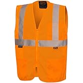 Pioneer Hi Vis Self-Extinguishing FR Safety Vest for Men & Women - Flame Resistant Mesh with Reflective Tape - Class 2