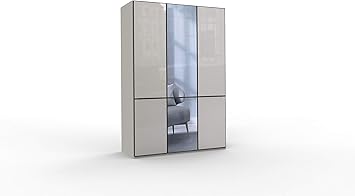 Wiemann Montreal Kleiderschrank Schlafzimmerschrank Drehturenschrank Mit Spiegel Breite 150 Cm 3 Turig Grau Holz B H T 150 X 216 X 58 Cm Amazon De Kuche Haushalt