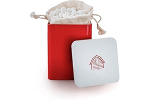 BakeBarn Ceramic Pie Weights For Baking 2 Pies, Plastic Free Packaging, Reusable Tin, Blind Bake Beans for Tarts, Pastries, and Pies, 2 lbs, Designed in USA