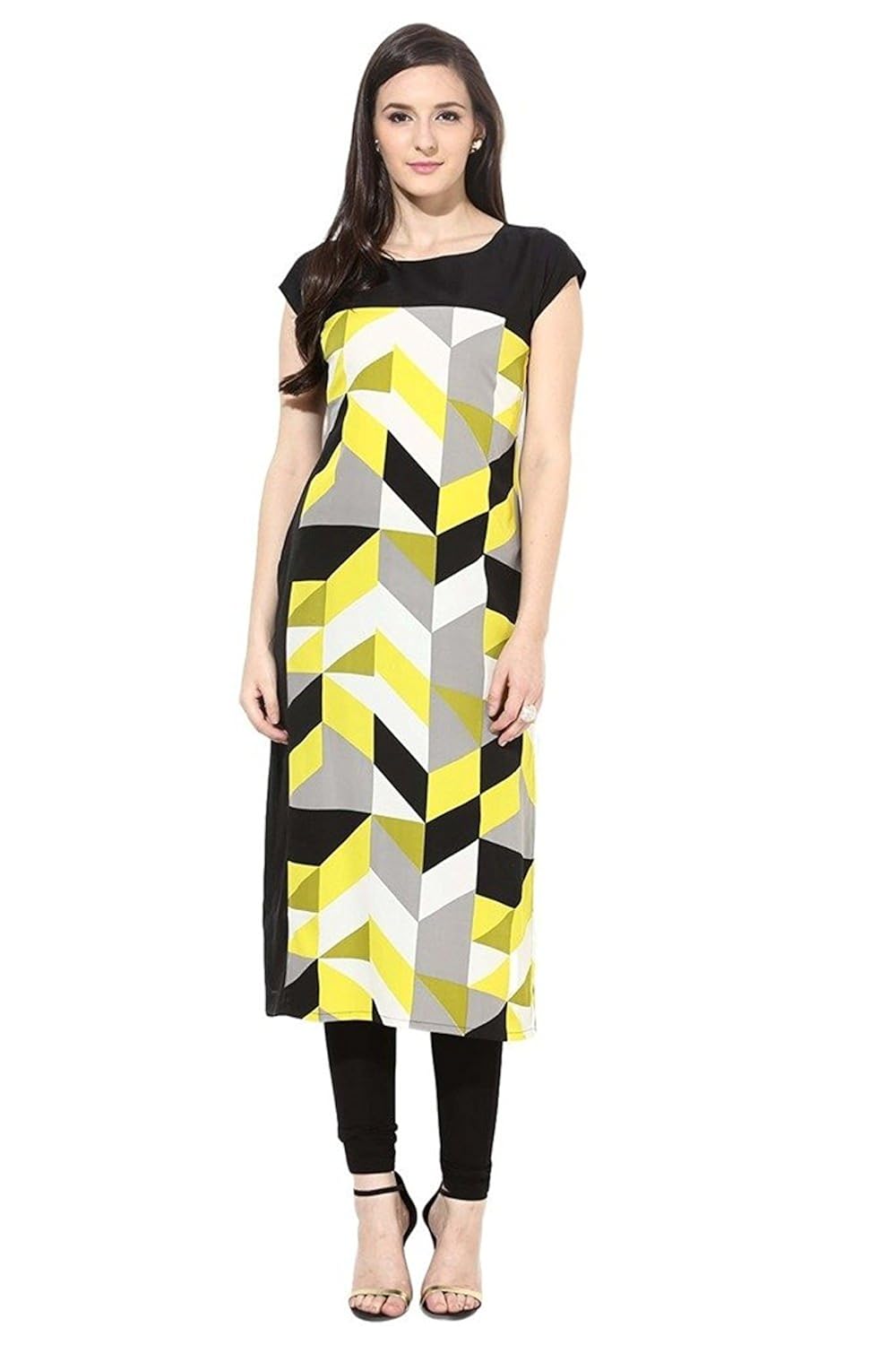 pramukh fashion women's cotton semi-stitched kurti(m-54_multicolour_xxl) - pack of 3