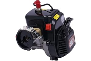 GOSHET 2 Stroke 32CC Gas Engine, 4 Bolt Motor Gasoline Engine RC Car Motor for 1/5 Redcat Hpi ROVAN KM Baja 5B 5SC Car Parts Air Cooling Hand Puller Start, 2.38KW Maximum Power 1.98N.m Maximum Torque