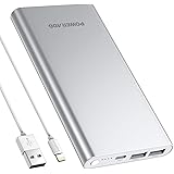 POWERADD Pilot 4GS 12000mAh Portable Charger 8 Pin Input Power Bank with 3A High-Speed Output Compatible with iPhone, iPad, i