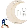 OriGlam Lyre Harp 7 String DIY Lyre, Moon Shaped Lyre Harp Musical Instrument, Wood Harp String Harp String Instruments, Moon Lyre Harp Make Your Own Basswood