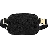 FORZAROCKET Plus Size Sherpa Fanny Pack | XL Extended Strap 70" | Gold Hardware | Women Fleece Crossbody Belt Bag