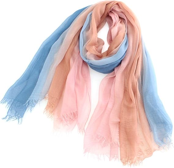 Amazon ストール専門店lala Boutique モダールグラデーション大判ストール ショール レディース Uv 春 夏 口2 シェルピンク ブルーミックス口 ストール 通販
