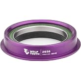 WOLFTOOTH ZS56/40 Premium Lower Headset Ultraviolet Purple | Wolf Tooth ZS56/40 Ultraviolet Purple Headset - Aircraft-Grade Aluminum, Stainless Steel Bearings, Zero Stack