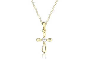Cherished Moments Girl's Sterling Silver First Communion Infinity Cross Pendant Necklace with CZ