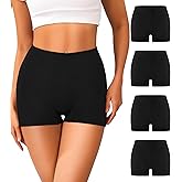 J-pone Womens Boyshort Underwear Cotton High Waisted Boxer Shorts Briefs Full Coverage Stretch Boy Shorts Panties Multipack