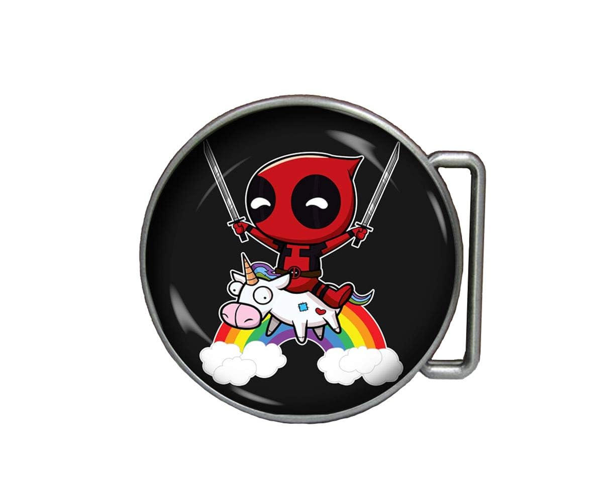 Chaoticfashion Deadpool Riding Unicorn Belt Buckle Merc With A Mouth Handmade Jewelry Gift Novelty Clothing Shoes Jewelry Ekoios Vn
