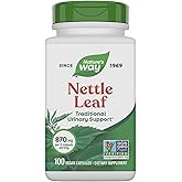 Nature's Way Nettle Leaf, Traditional Urinary Support*, 870 mg per 2-Capsule Serving, Non-GMO Project Verified, Vegan, 100 Capsules