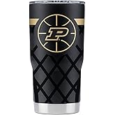 Gametime Sidekicks Purdue 20oz Black Tumbler - Officially Licensed, 18/8 Stainless Steel, Double-walled, Vacuum-insulated, UV LED Printed Logos, Sweatless, Stays Hot/Cold - Basketball Net Wrap