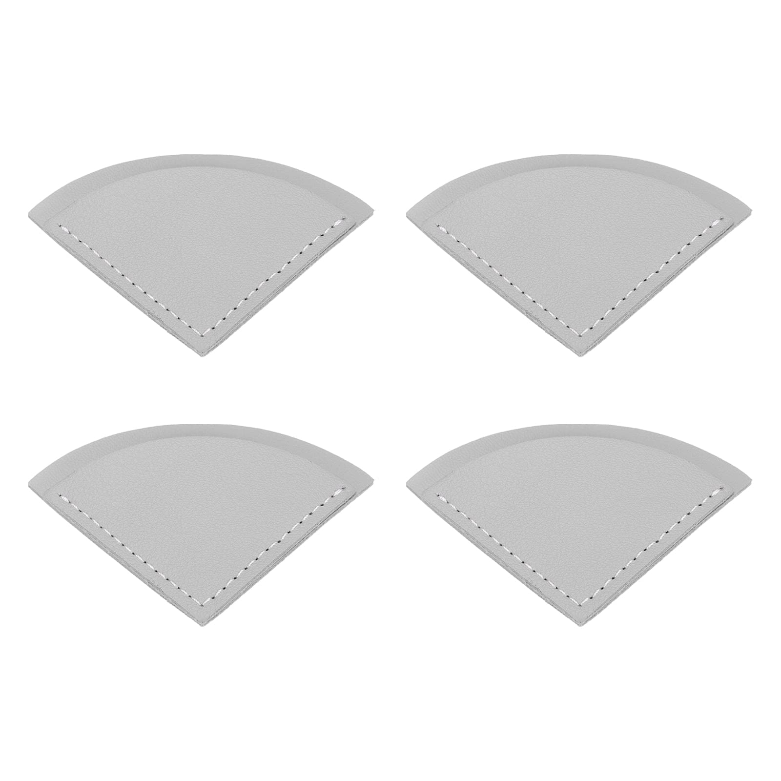 PATIKIL Corner Bookmarks, 4 Pack Book Marks Paper Page Markers Clip PU Leather Gift for Men Women Teacher Reader Book Lover Writers, Light Grey