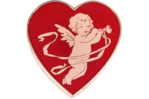 Red Heart Brooch Decorative Heart Pins Metal Lapel Pin Badge Jewellery for Clothes Shirt Coats Hats Caps Bags Backpacks