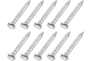 uxcell 200Pcs Small Hardware Nails, 1 x 10mm Carbon Steel Round Head Nail Common Finishing Nail for Household Woodworking Pic