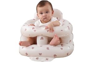 AGITVPS Upgrade Surround Inflatable Baby Seat for Babies 3-36 Months, Built in Air Pump Surround Bumbo Seat with Tray, Load-Capable Baby Chair Sit Me up Floor Seat for Baby, Learning to Sit&Feeding
