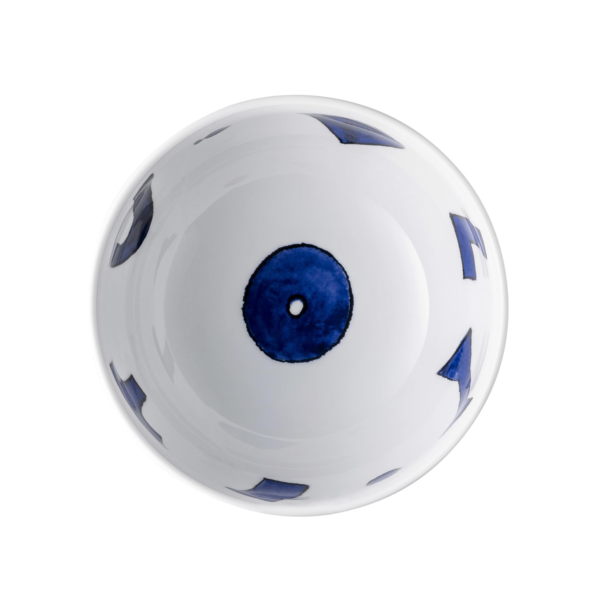 Alessi Itsumo - Yunoki Ware NF08/38 20 - Designer Salad Bowl, Everyday Use, Minimalist Aesthetic, in White Porcelain with Samiro Yunoki Decor, Diameter 20 cm