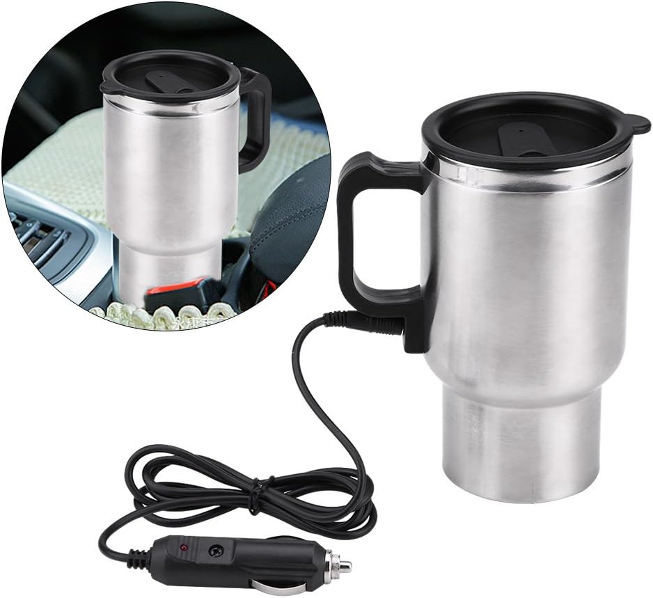 Electric Vacuum Flask 12V 65℃ Car Electric Kettle Mug Travel