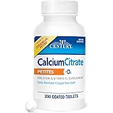 21st Century Calcium Citrate + D3 Petites Coated Tablets 200 ea