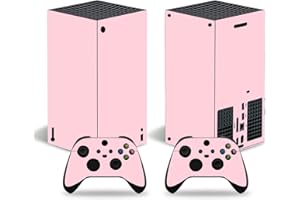 Skin Sticker for Xbox Series X, Video Game Protective Vinyl Decal Wrap Cover Compatible with Console and Controller (Pink)