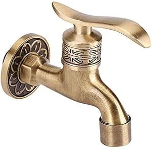 Grifo Grifo de jardín Estilo antiguo Lavadora de latón Montaje en pared