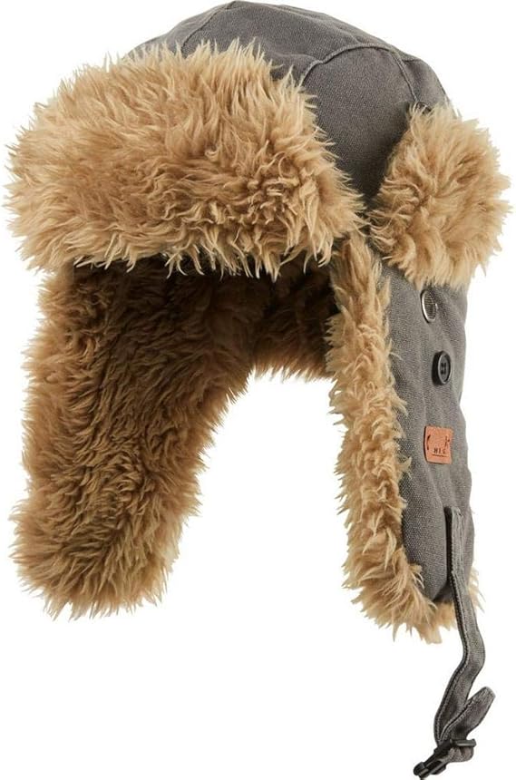 HIGEAR Kids' Windproof Fleece Trapper Hat, Dark Grey, Medium UK26