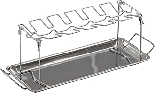 Dehner Hähnchenkeulenhalter, für 12 Chicken- Wings, ca. 44 x 16 x 16 cm, Edelstahl