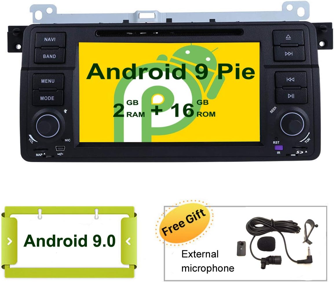 Smartnavi for BMW 3 Series E46 MG ZT Rover 75 Android 9.0 Quad Core 7 inch Car Radio Double Din Head Unit Stereo Car DVD Player Support GPS Navigation Car Radio Audio Video WIFI 4G CAM-IN OBD2 DAB+